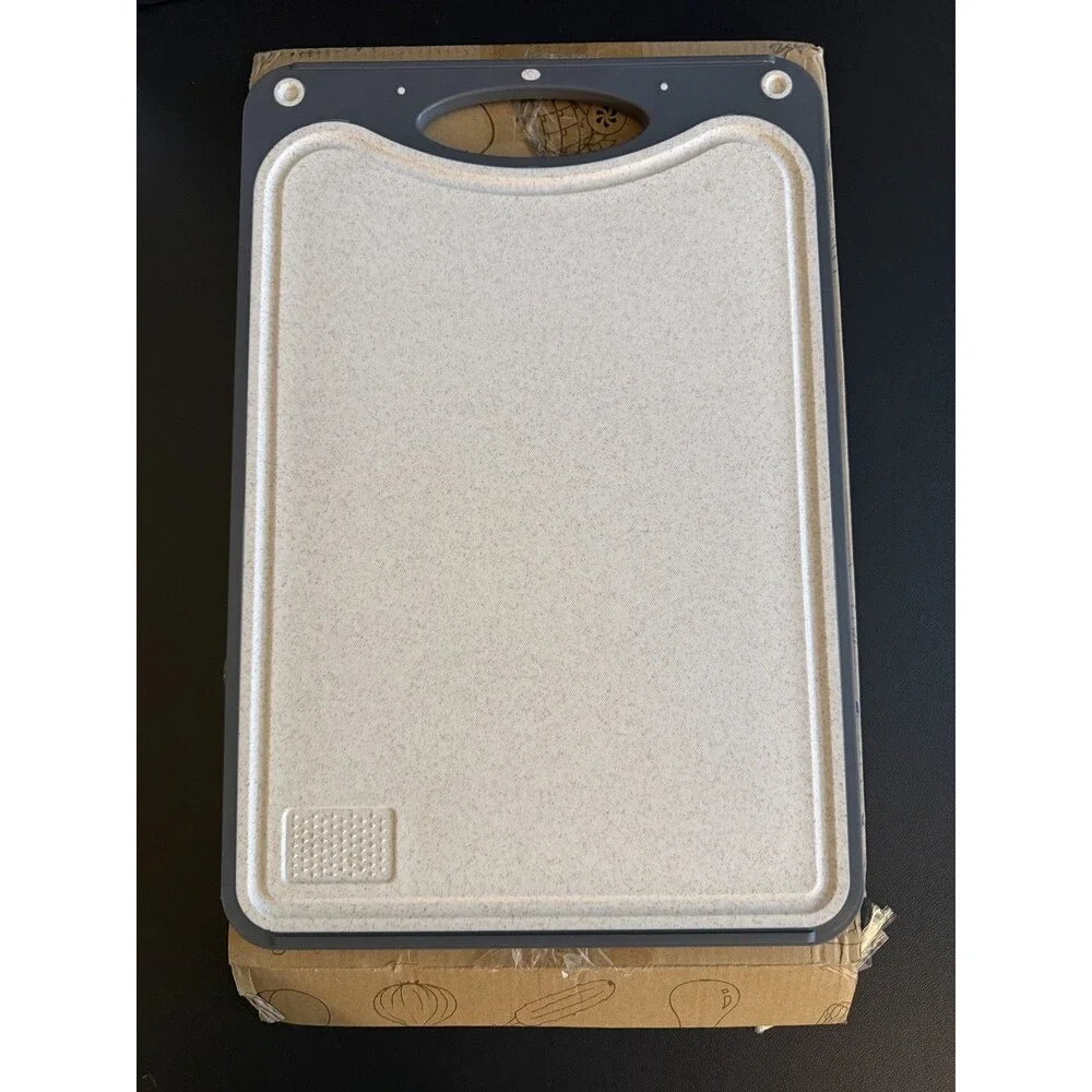 Cutting Board Double Sided Pure Titanium for Kitchen Food Grade Wheat Straw PP